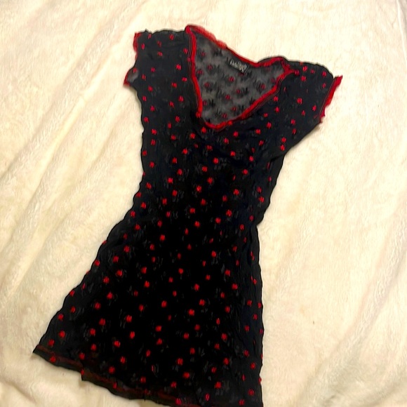 🥀ROCK STEADY BLACK DALIA PEEKABOO DRESS 🥀 - Picture 1 of 3